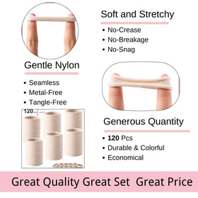 Close-up of LuSeren hair ties showing soft texture