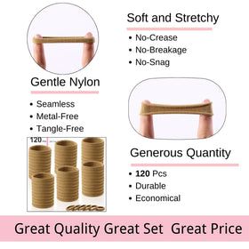 Close-up of LuSeren no damage hair ties showing texture