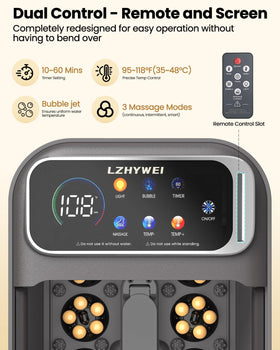Close-up of LZHYWEI Foot Spa with bubble jets