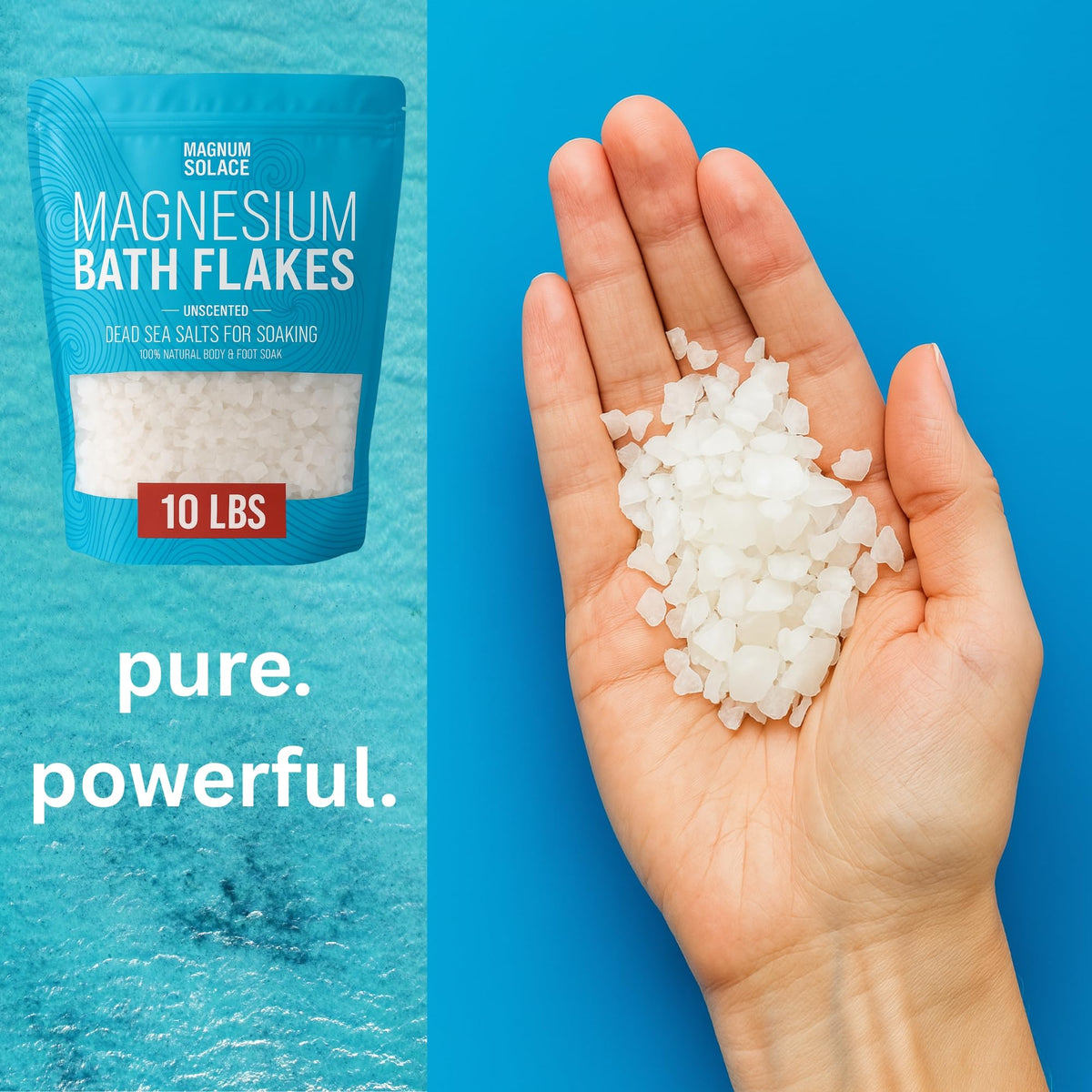 Close-up of magnesium flakes texture