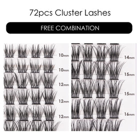 Close-up of Magnetic SL Cluster Lashes showing natural look