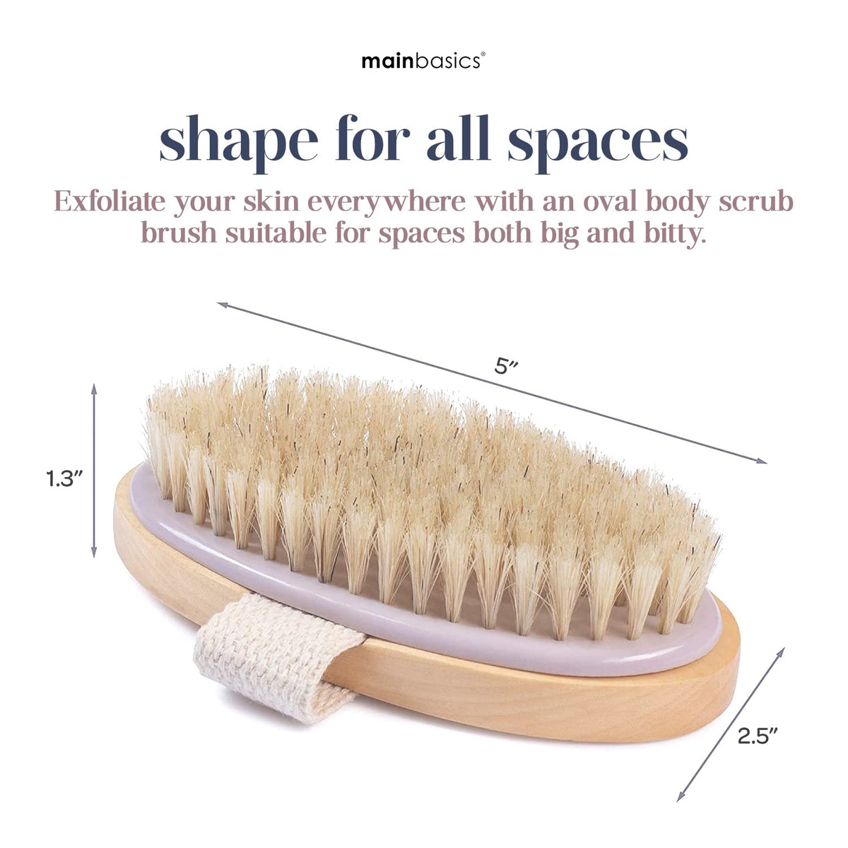 Close-up of MainBasics Dry Brushing Body Brush bristles