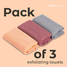 Close-up of MainBasics Japanese Deep Exfoliating Shower Towel texture
