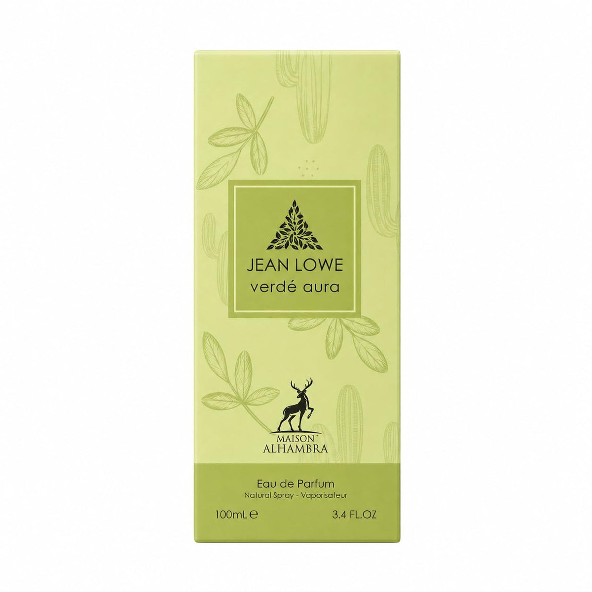 Close-up of Maison Alhambra Verde Aura Eau de Parfum label