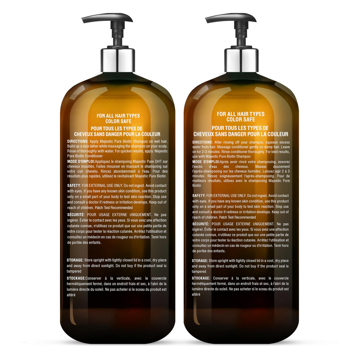 Close-up of Majestic Pure Biotin Shampoo texture