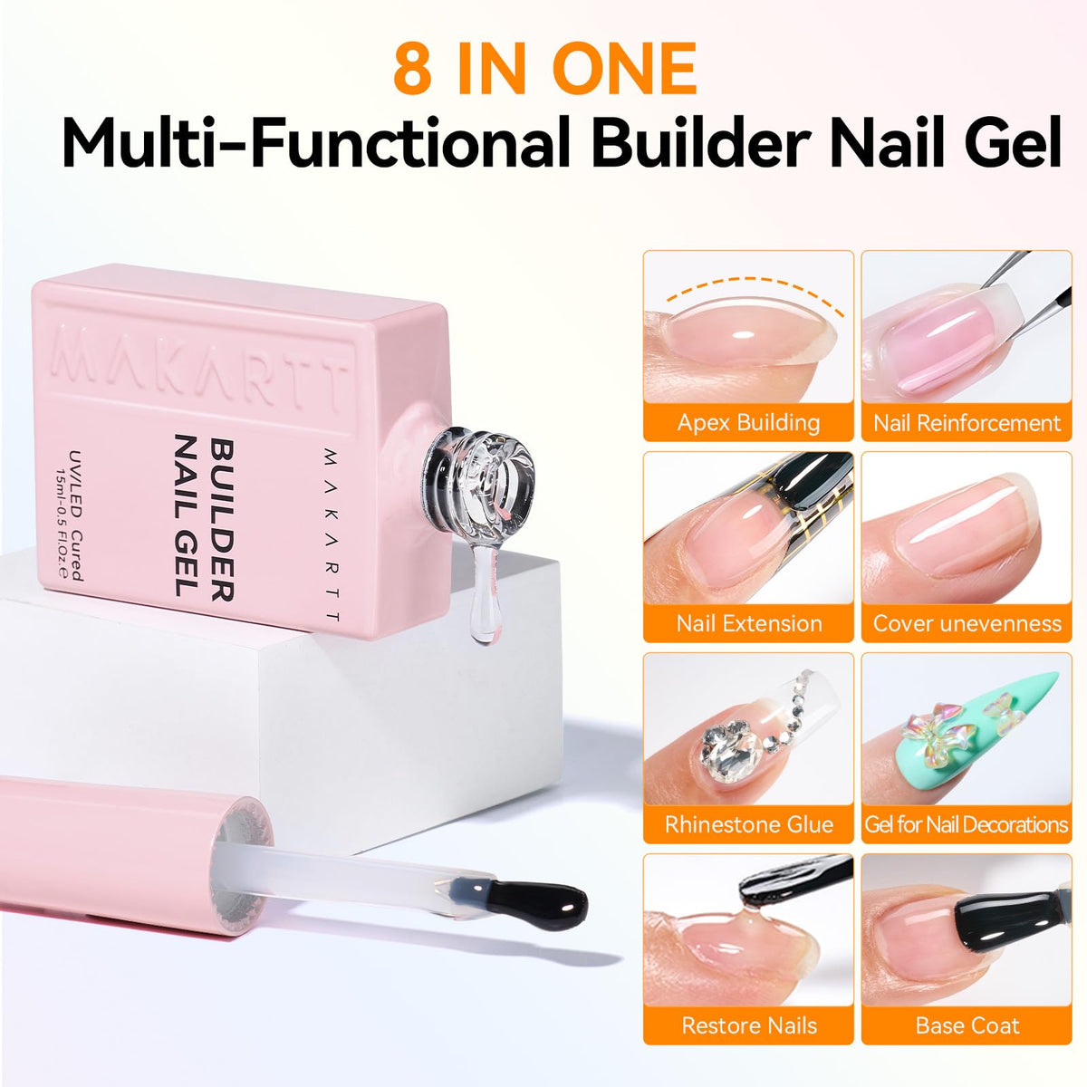 Close-up of Makartt Builder Nail Gel texture