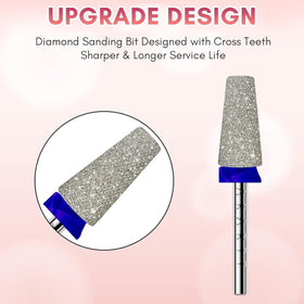 Close-up of Makartt Electric Nail Drill Bit #150 with diamond sand
