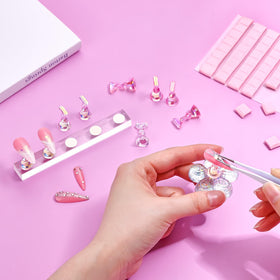 Close-up of Makartt nail holder with adhesive putty