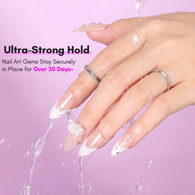 Close-up of Makartt nail rhinestone glue bottle