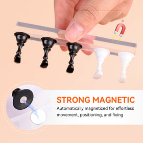 Close-up of Makartt Press on Nails Stand with nail art