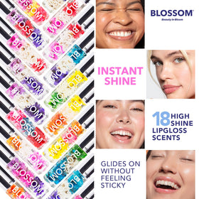 Close-up of Mango scented Blossom lip gloss