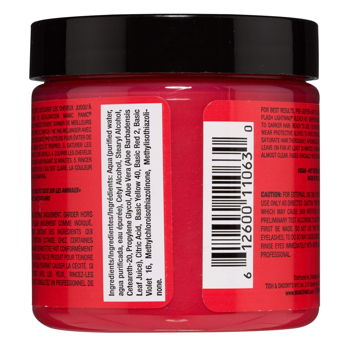 Close-up of MANIC PANIC Electric Watermelon hair dye texture