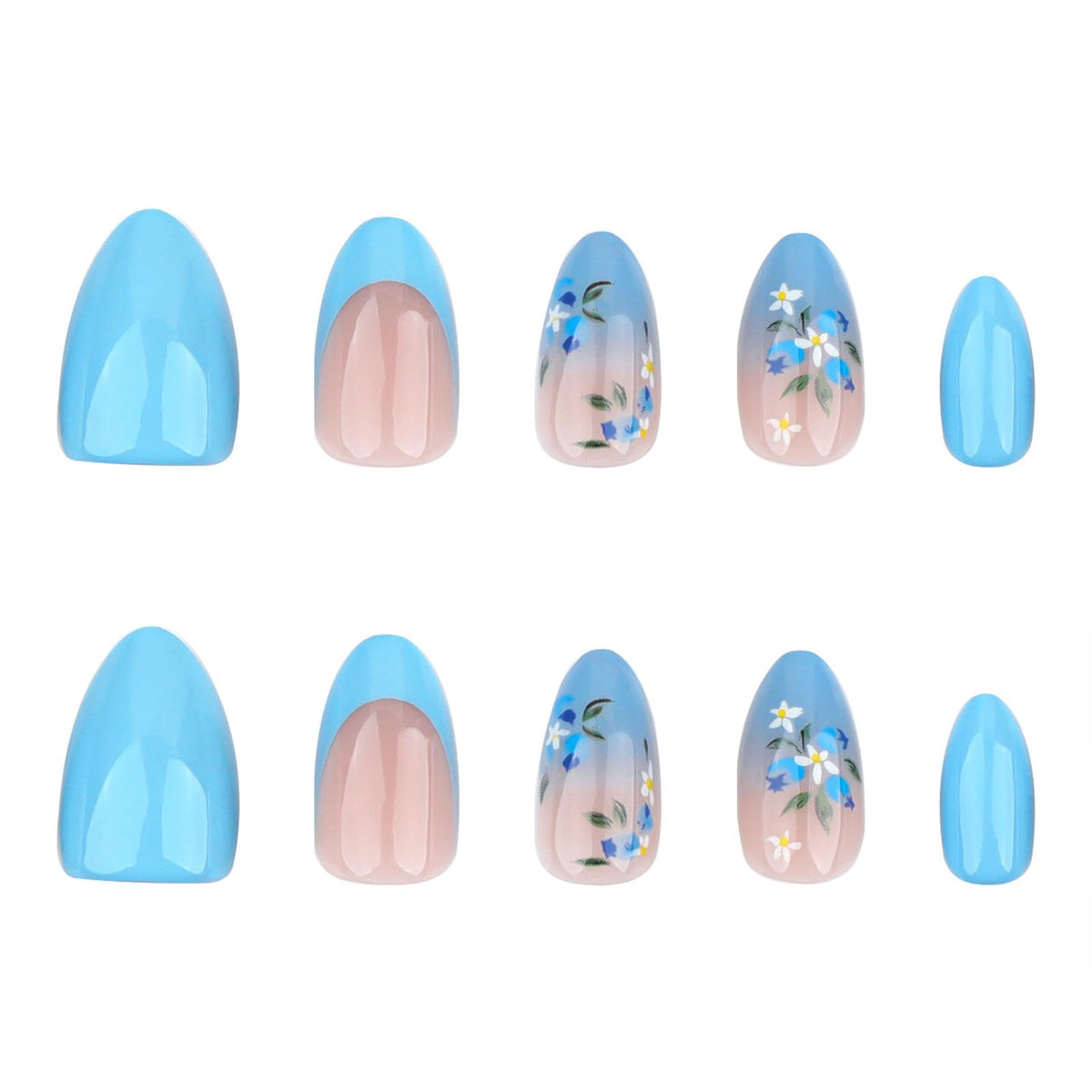 Close-up of MAOTTIE Press On Nails showing floral design