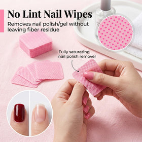 Close-up of MAQIHAN nail wipes showing no lint