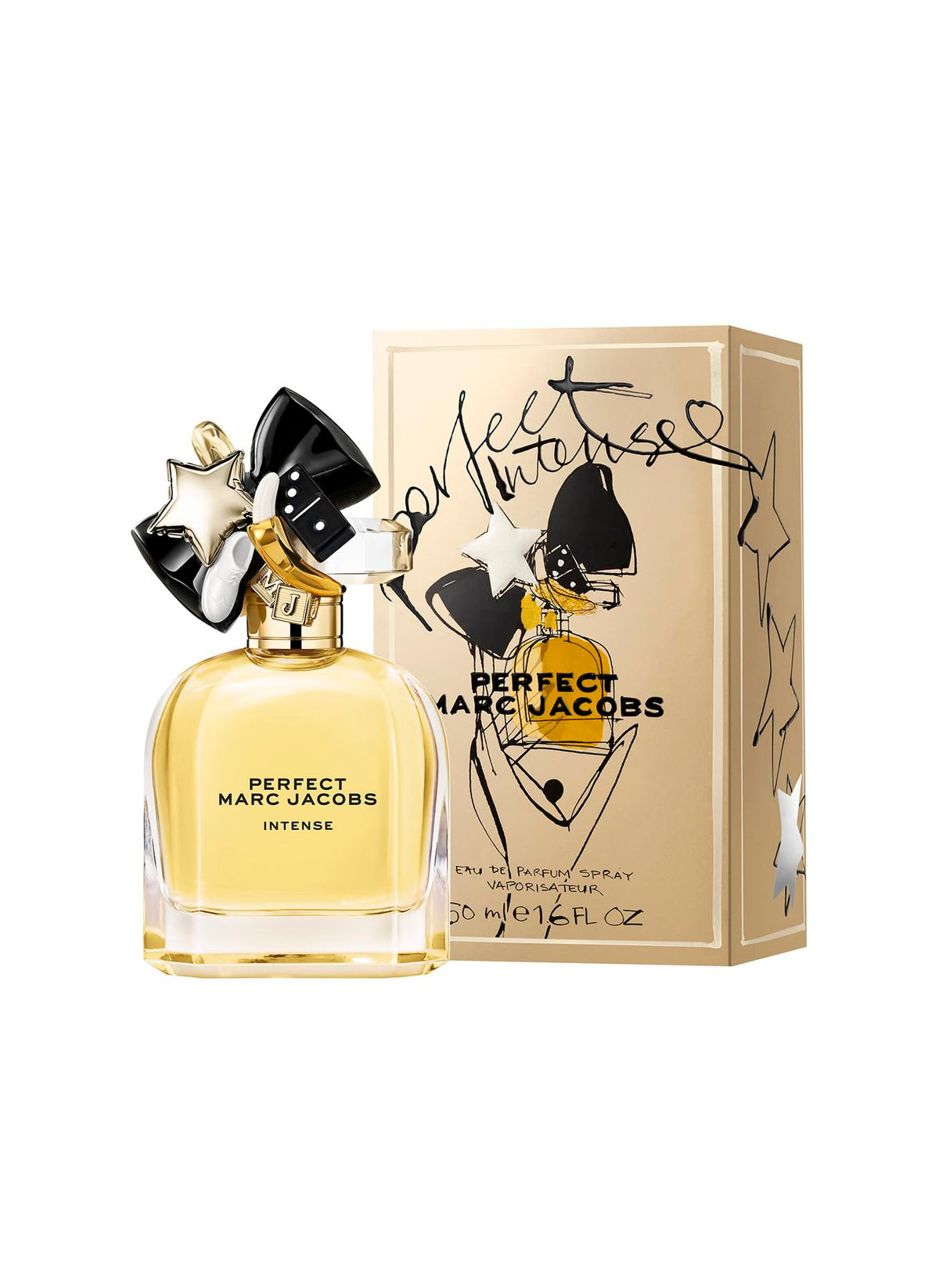 Close-up of Marc Jacobs Perfect Intense Eau de Parfum bottle