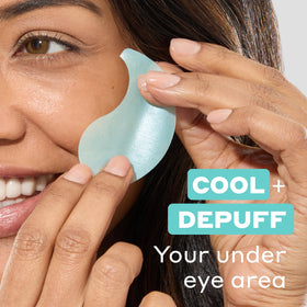 Close-up of Mario Badescu Hydrogel Under Eye Patch on skin