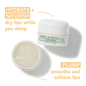 Close-up of Mario Badescu Lip Mask texture on lips