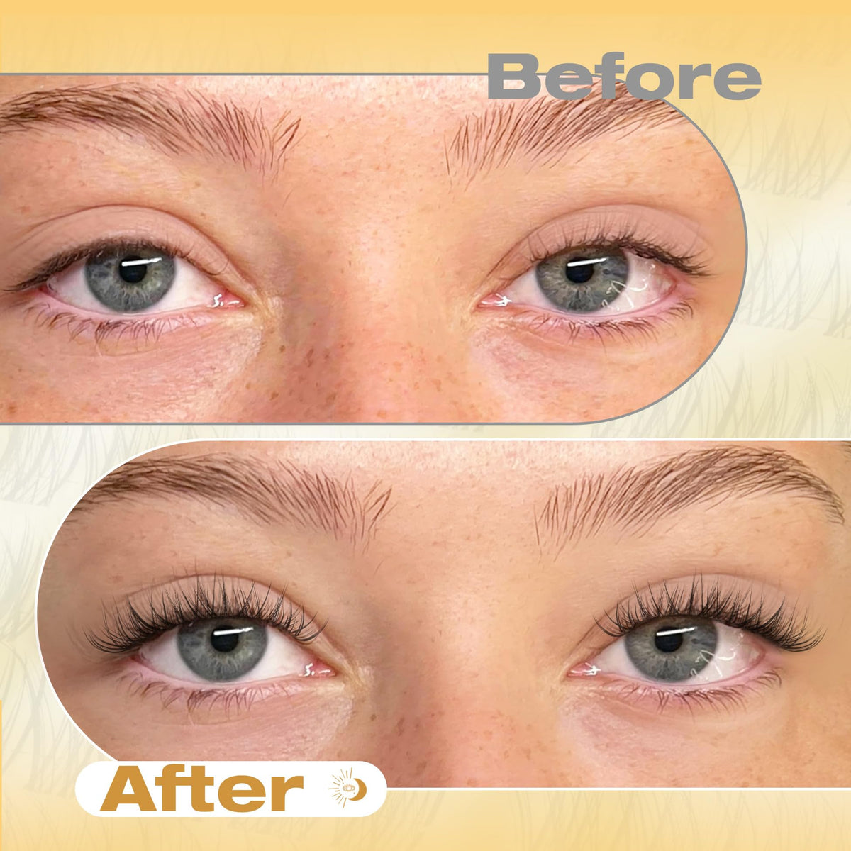 Close-up of Mavphnee 10MM eyelash clusters