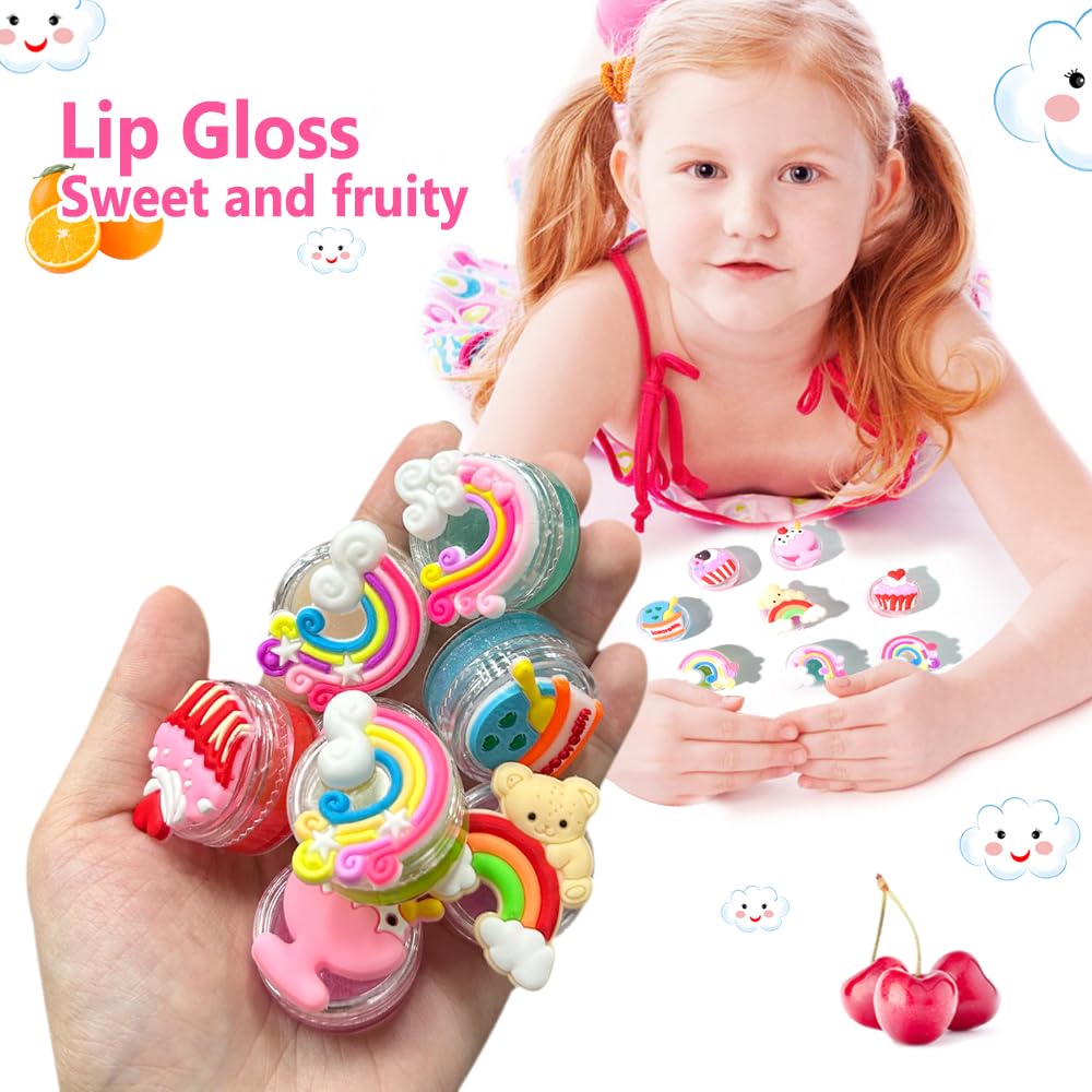 Close-up of Mebtmel lip gloss with glitter finish