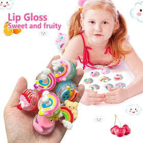 Close-up of Mebtmel lip gloss with glitter finish