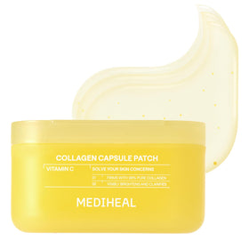 Close-up of MEDIHEAL Vitamin C Collagen Eye Patches with product details