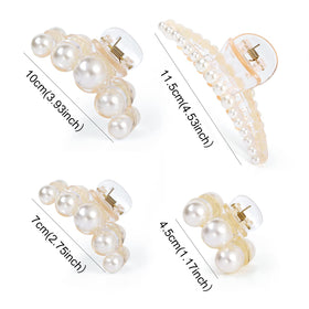 Close-up of Mehayi Pearl Hair Claw Clip in 4.53-inch size