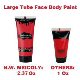 Close-up of MEICOLY Devil Red Face Body Paint texture