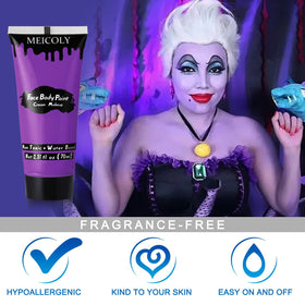 Close-up of MEICOLY Purple Cream Body Paint texture