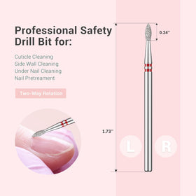 Close-up of MelodySusie Cuticle Cleaner Nail Drill Bit tip