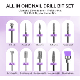 Close-up of MelodySusie diamond drill bits in various shapes