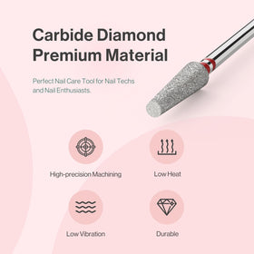 Close-up of MelodySusie fine grit nail drill bit