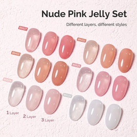 Close-up of MelodySusie Jelly Gel Nail Polish bottles