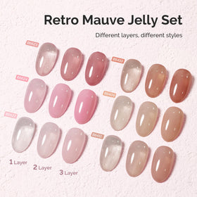 Close-up of MelodySusie Jelly Gel Nail Polish in pink shade