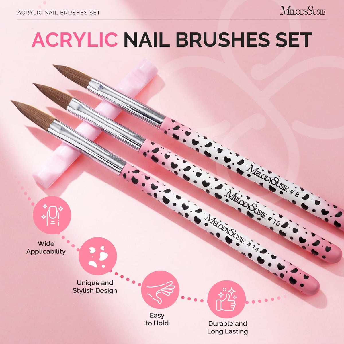 Close-up of MelodySusie nail brush bristles