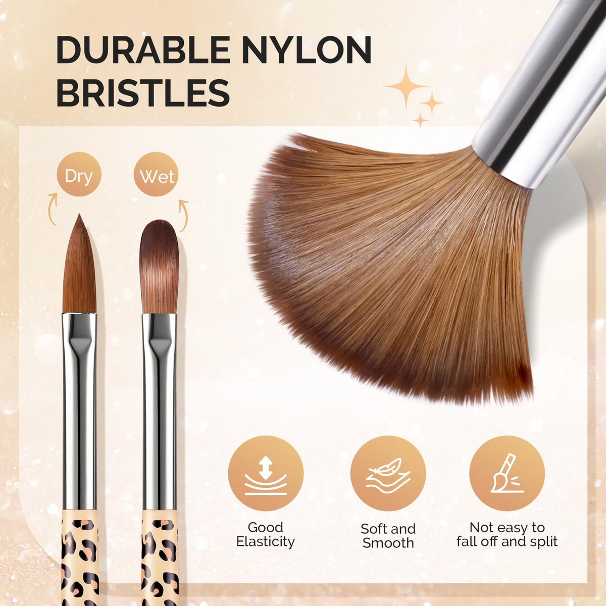 Close-up of MelodySusie nail brush bristles