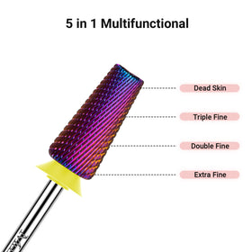 Close-up of MelodySusie nail drill bits with 3/32 inch shank