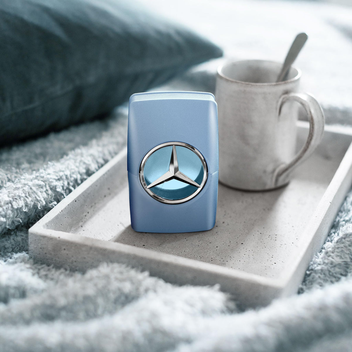 Close-up of Mercedes Benz Man Fresh Eau de Toilette bottle