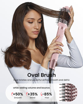Close-up of MESCOMB 5-in-1 Hot Air Styler oval brush
