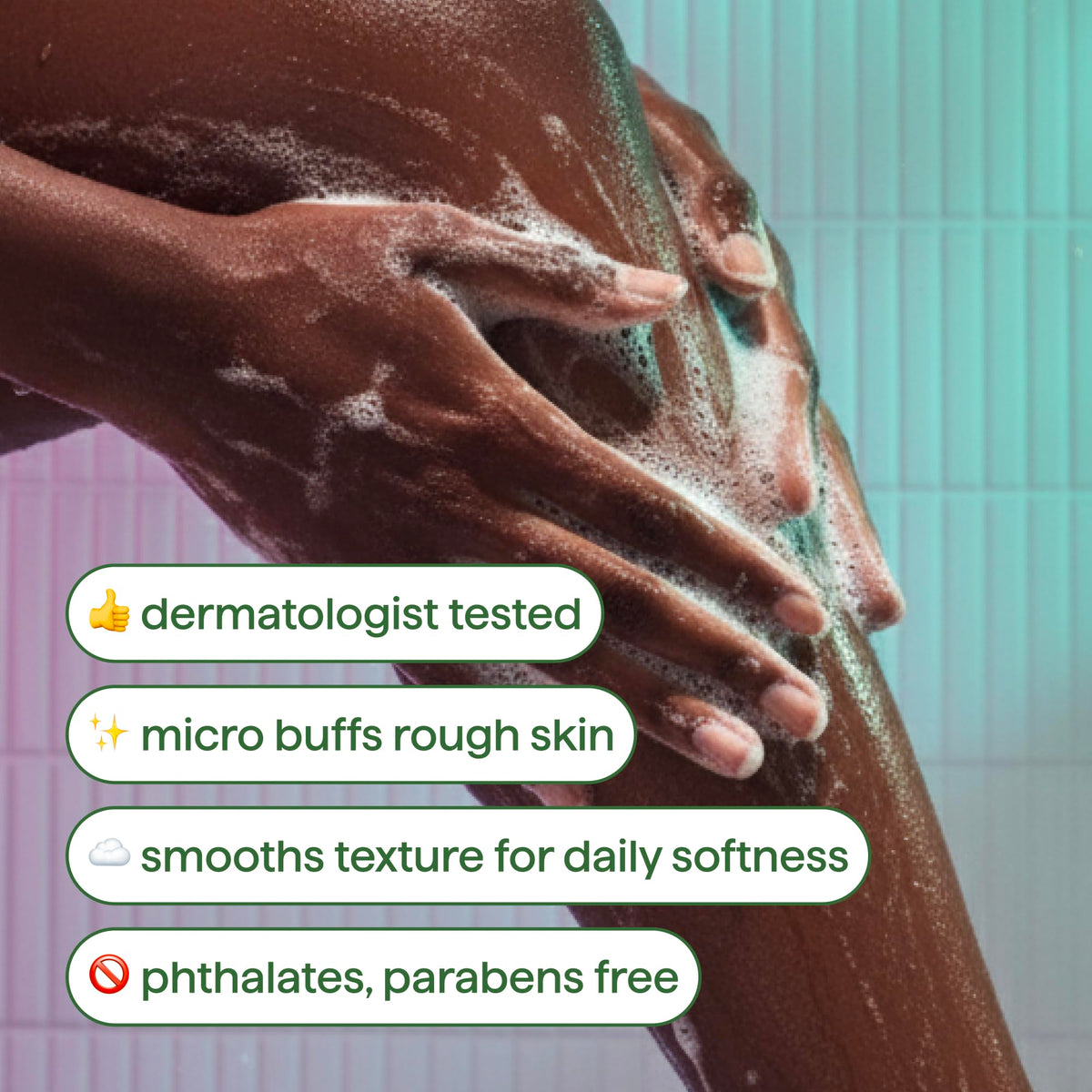 Close-up of Method Exfoliating Body Wash texture