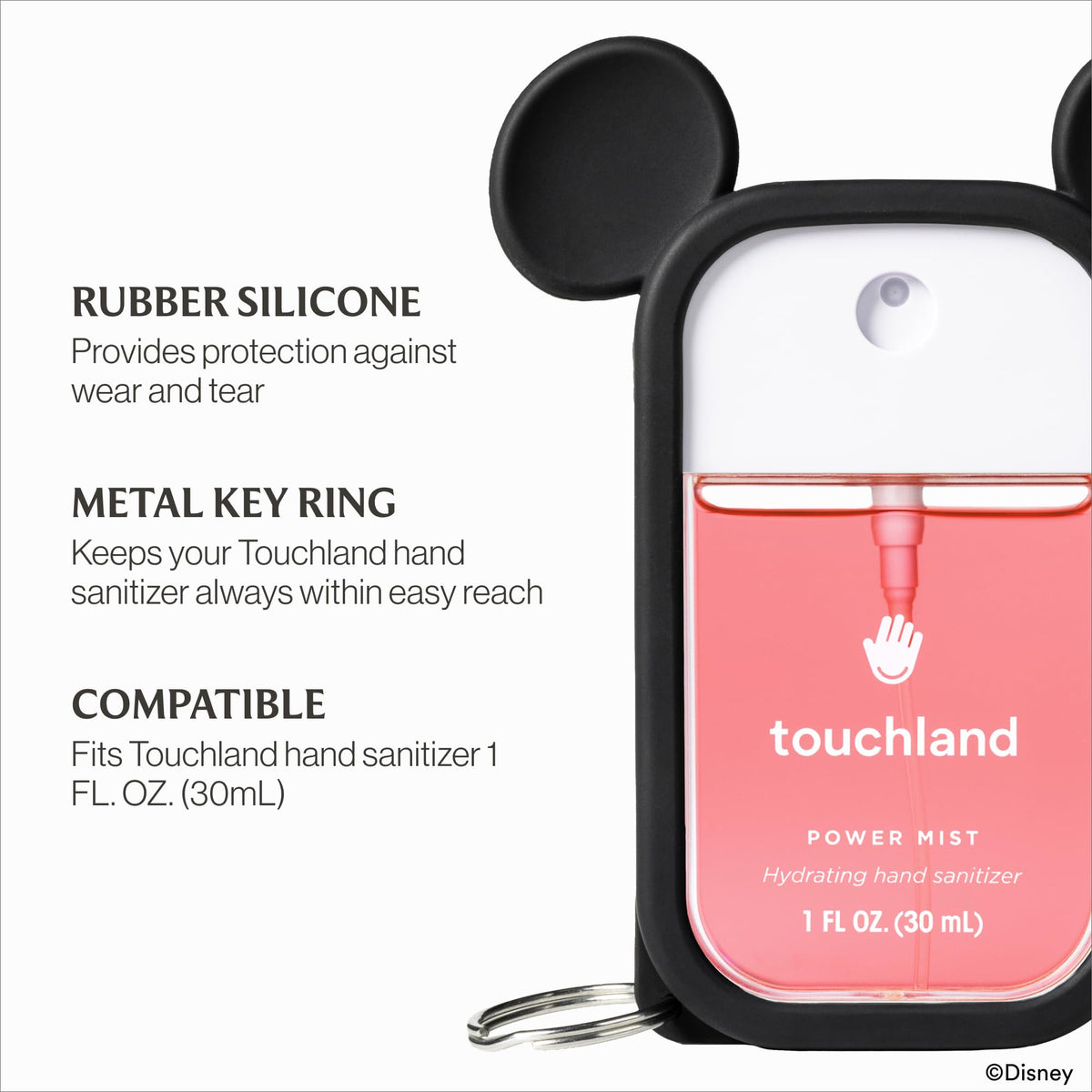 Close-up of Mickey Mouse design on Touchland case