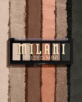 Close-up of Milani Gilded Mini Eyeshadow Palette shades