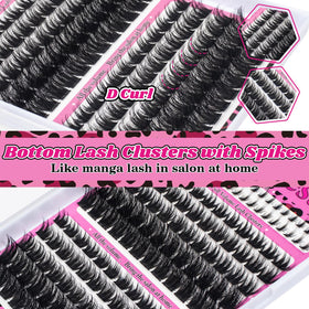 Close-up of MilyBest spiky bottom lashes in tray