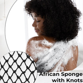 Close-up of MINISENTIALS African Net Sponge texture