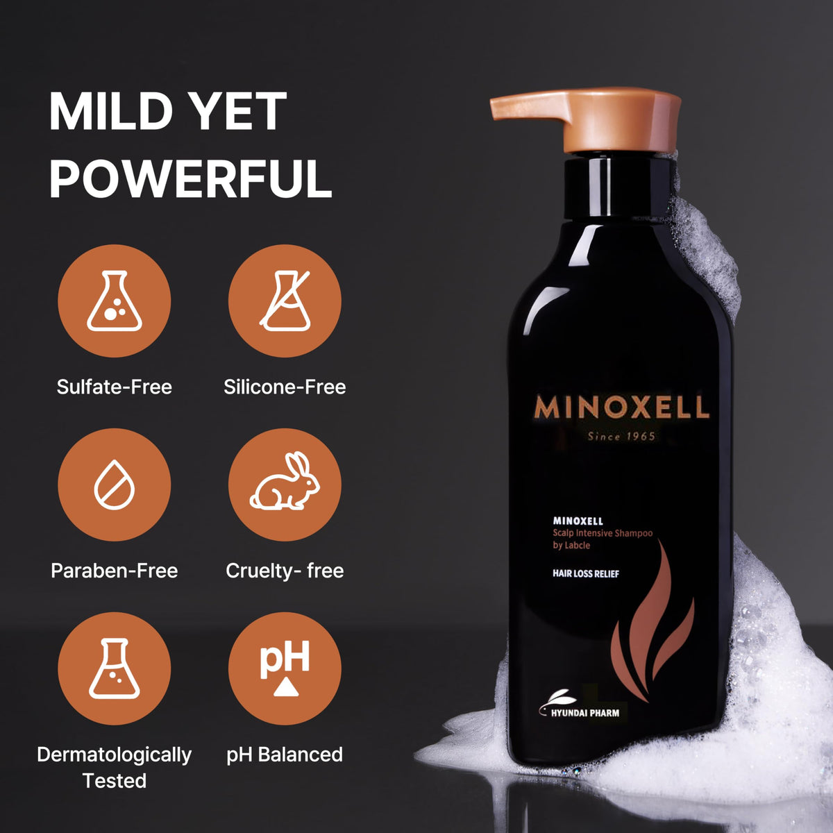 Close-up of MINOXELL shampoo texture