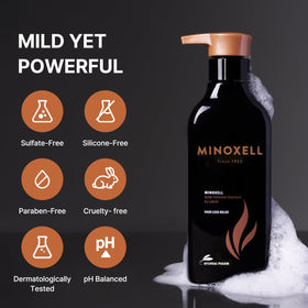 Close-up of MINOXELL shampoo texture