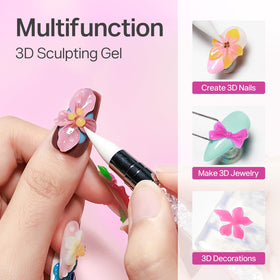 Close-up of MIZHSE 3D Nail Gel showing texture and consistency