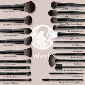 Close-up of Mlemle makeup sponge and powder puff