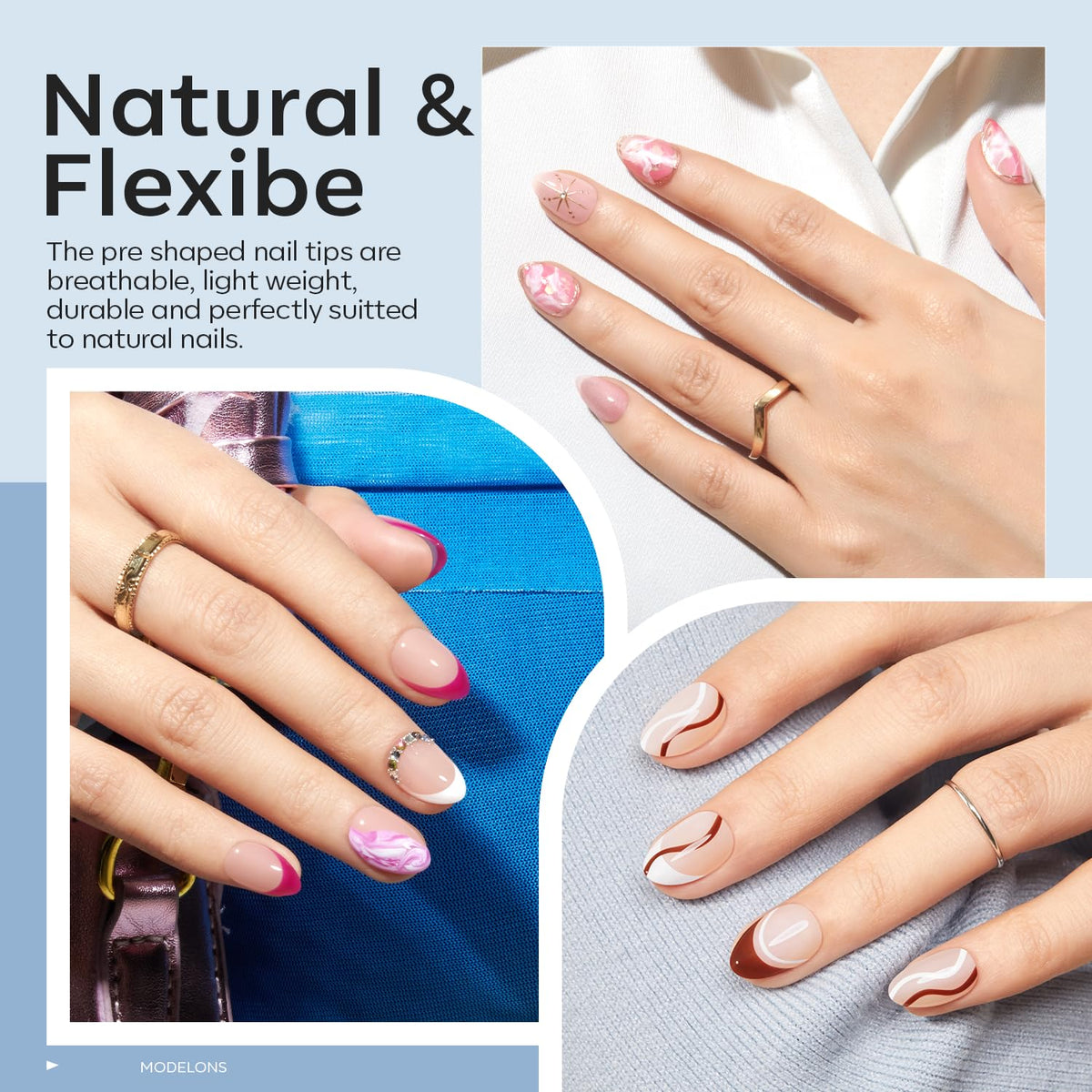 Close-up of modelones 9-in-One Nail Glue Gel