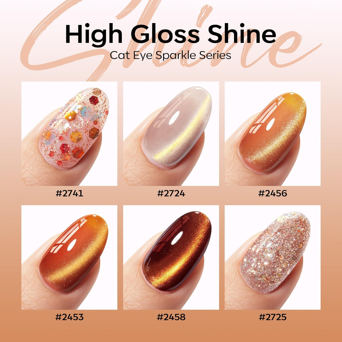 Close-up of modelones Cat Eye Gel in nude brown