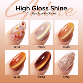 Close-up of modelones Cat Eye Gel in nude brown